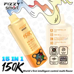 FIZZY Smart 150000 Puffs Vape 15-in-1 LED Rechargeable