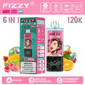 FIZZY Max III PRO 120000 Puffs Vape 6-in-1 LED